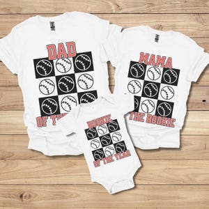 Custom Baseball Family Shirts, Matching Family Baseball Birthday Shirt, Rookie of the Year, Baseball 1st Birthday TShirt, Baseball Mama Tee