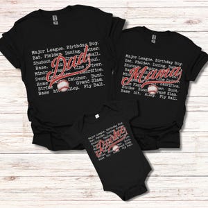 Custom Baseball Family Shirts, Matching Family Baseball Birthday Shirt, Rookie of the Year, Baseball 1st Birthday TShirt, Baseball Mama Tee