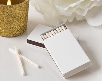 Free Shipping - Plain White Matchboxes (set of 50) - Promote your business! Add a logo for your store/bar/restaurant! *In Canada*