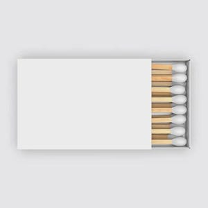 Boîtes d'allumettes blanches unies (lot de 50) - Faites la promotion de votre entreprise ! Ajoutez un logo pour votre magasin/bar/restaurant !