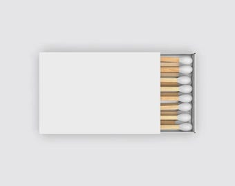Plain White Matchboxes (set of 50) - Promote your business! Add a logo for your store/bar/restaurant!
