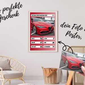 gift for car lover | Personalized mural as a car quartet | Birthday and Father's Day gift