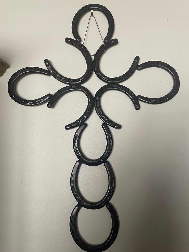 Wielded Cross Welded Horseshoe Cross - Etsy