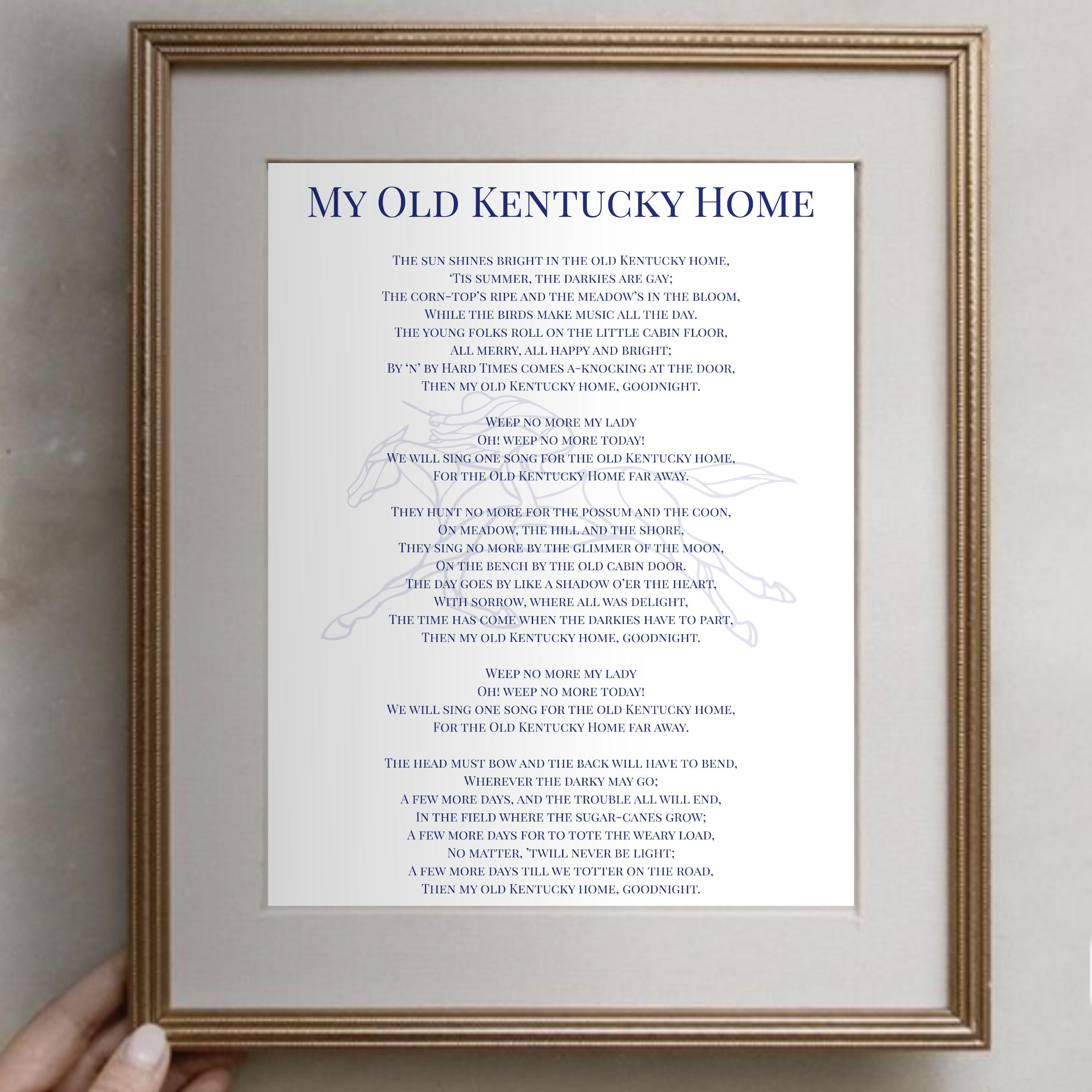 Okiru daby リズム rhythm レトロ レア 希少 競馬 Derby My Old Kentucky Home Lyrics - Etsy