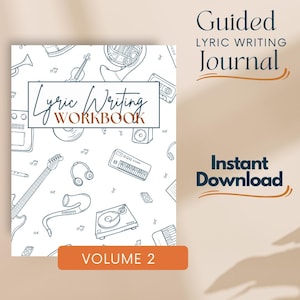 Guided Lyric Songwriting Workbook: Digital PDF, Structured Song Writing, 50+ Prompts