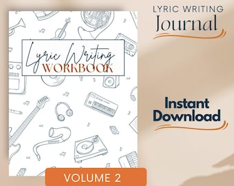 Guided Lyric Songwriting Workbook: Digital PDF, Structured Song Writing, 50+ Prompts