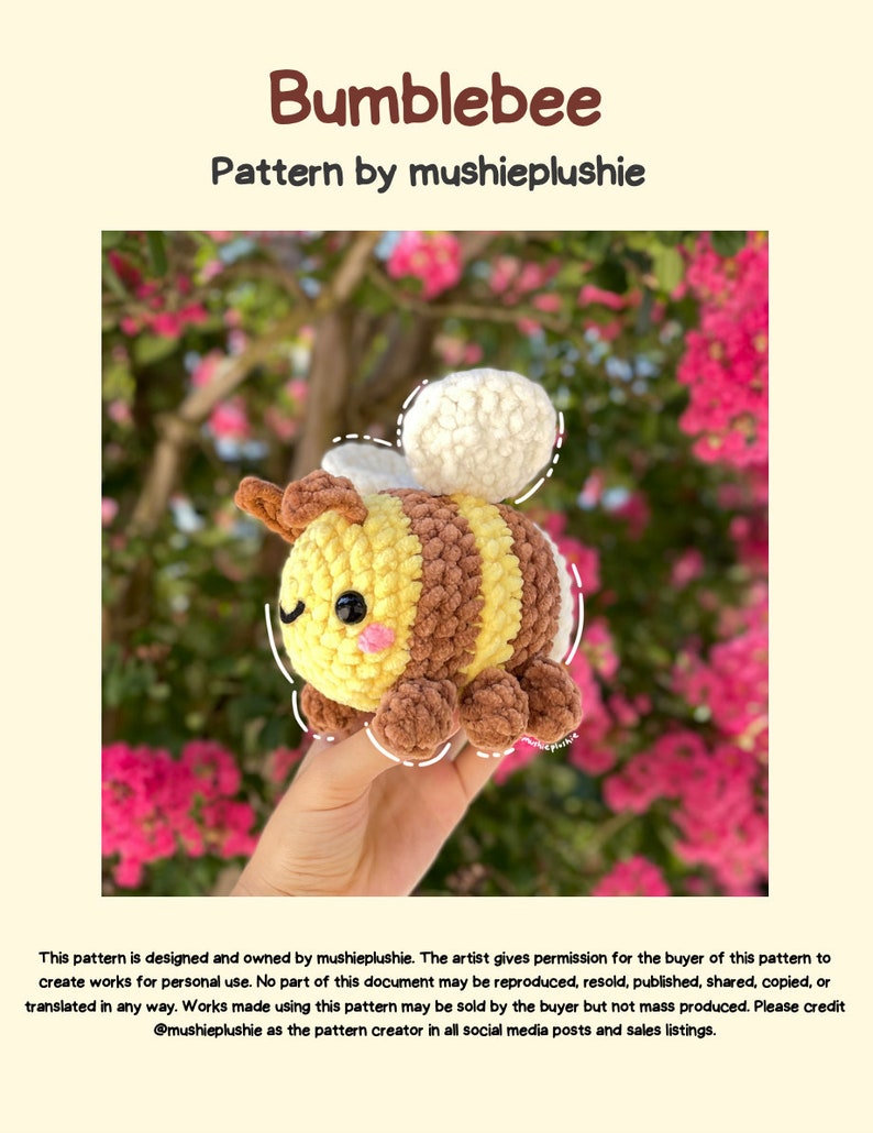 Bumblebee Crochet Pattern - Etsy