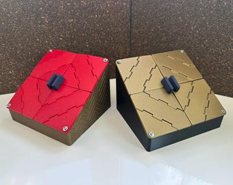 Printogami Folding Box | Aesthetic Decor & Storage | Designer Container with Movable Door | Modern Origami Design Box | BluePrint3D