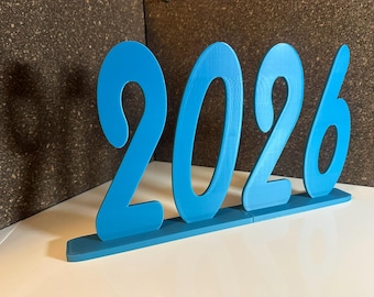 2026 Year Display Stand – 3D Printed Decoration | Gift & Keepsake