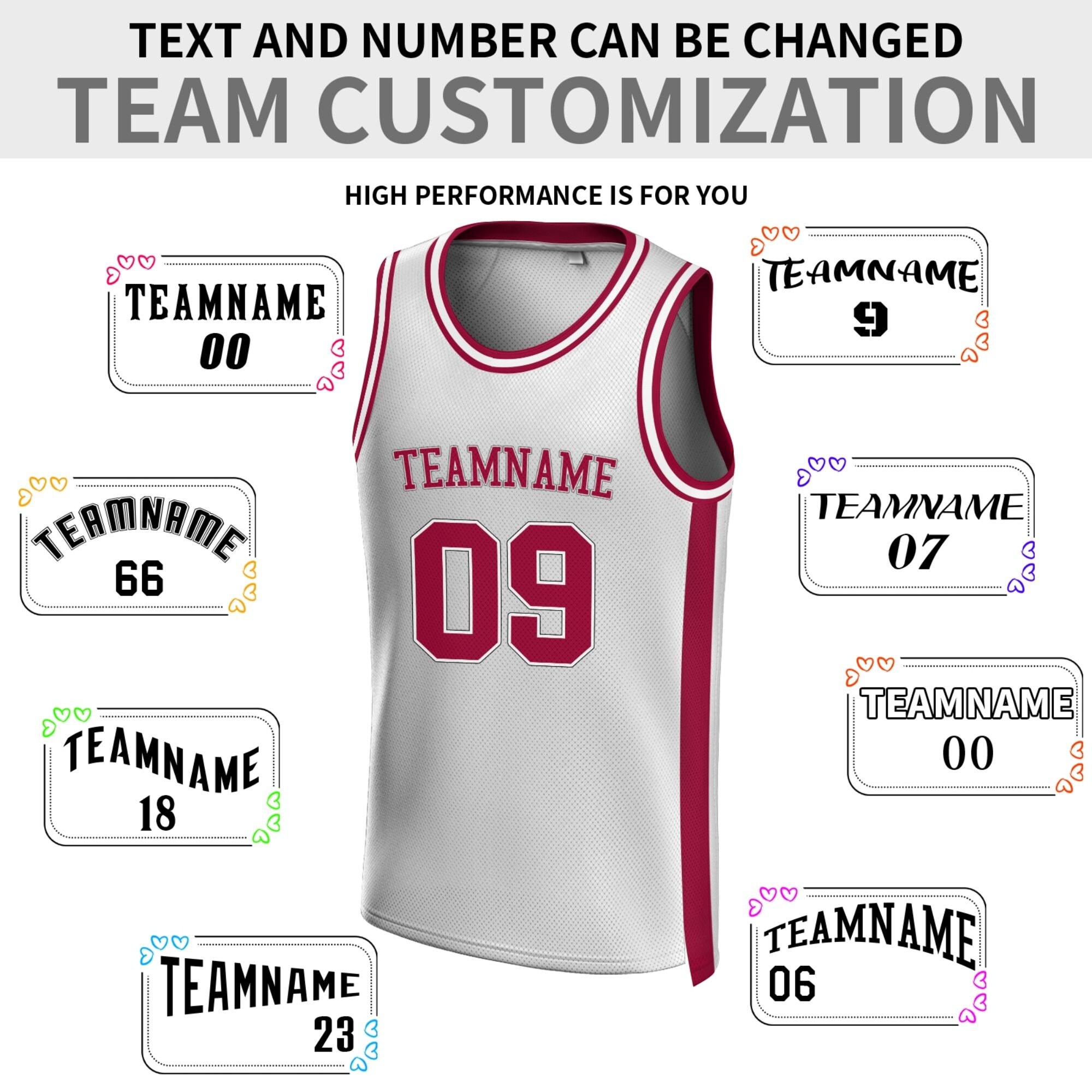 Custom basketball shirts, custom team numbers, basketball jerseys sold