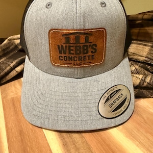 Custom Logo Trucker Hat – Faux Leather Patch, Business Branding
