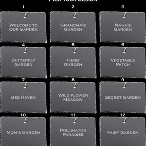 Custom Slate Garden Sign – Personalized Plant Marker – Rustic Outdoor Flower Bed Decor – Engraved Herb & Vegetable Labels – Gardener Gift