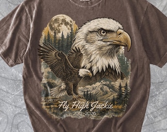 Jackie The Bald Eagle RIP Shirt, Fly High Jackie, Big Bear Bald Eagles, Viral Nest Cam Eagles, Eagle Lover California Wildlife Tshirt 2026