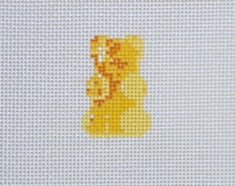 Yellow Gummy Bear Needlepoint Canvas