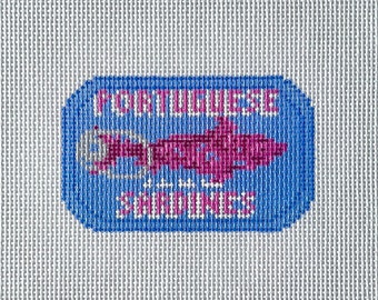 Portuguese Sardine Tin Needlepoint Canvas