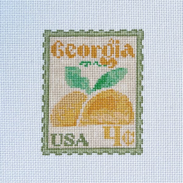 Georgia Postage Stamp Needlepoint Canvas