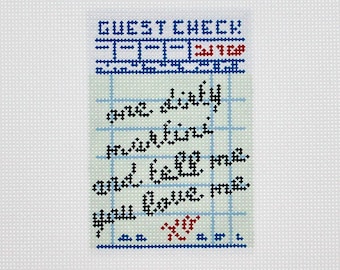 Guest Check Needlepoint Canvas - 2025 Valentine’s Day Collection