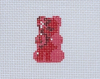 Red Gummy Bear Needlepoint Canvas