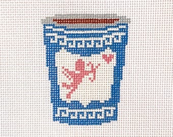 NYC Coffee Cup Needlepoint Canvas - Valentine’s Day 2024 Collection