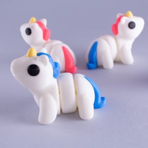 Articulated Unicorn, Articulated 3D Print, Designed by ZOU3D