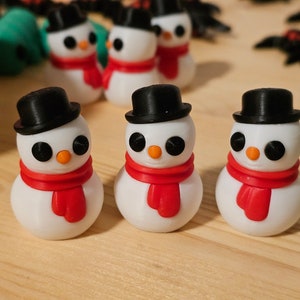 Snowman Sculpture Decoration Model, 3D Printed Holiday Decor, Christmas Decoration, Multiple Colors, Winter Decor
