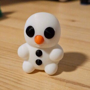 Baby Snowman Christmas Model, Cute 3D Printed Decoration, Designed by ZOU3D