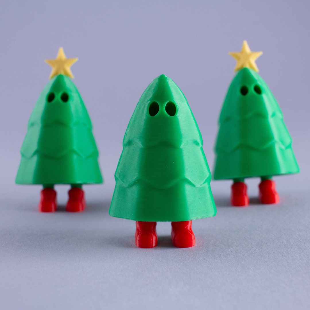Christmas Tree Figure, Christmas Decoration, 3D Printed, Designed by ZOU3D Etsy