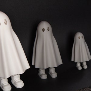 Zou Ghost, 3D Printed, With Feet, EXTRA Large Size, Designed by ZOU3D