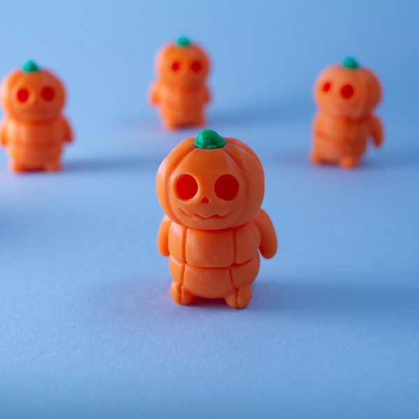 Tiny Articulated Pumpkin, 3D Printed, Designed by ZOU3D