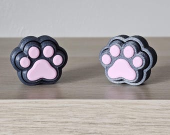 Cat Paw Print Fidget, 3D Printed Clicker
