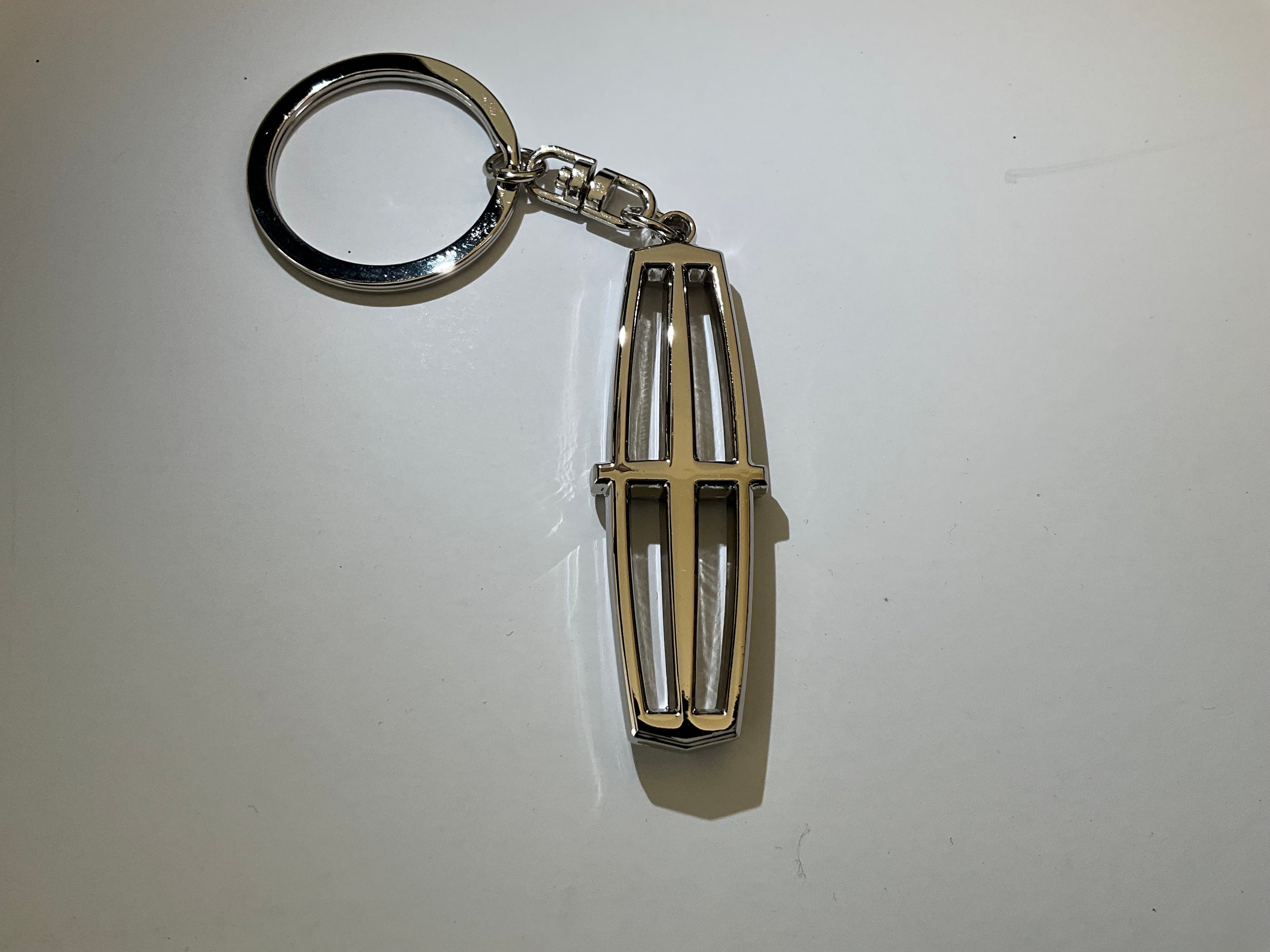 Vintage Lincoln Keychain Silver Etsy