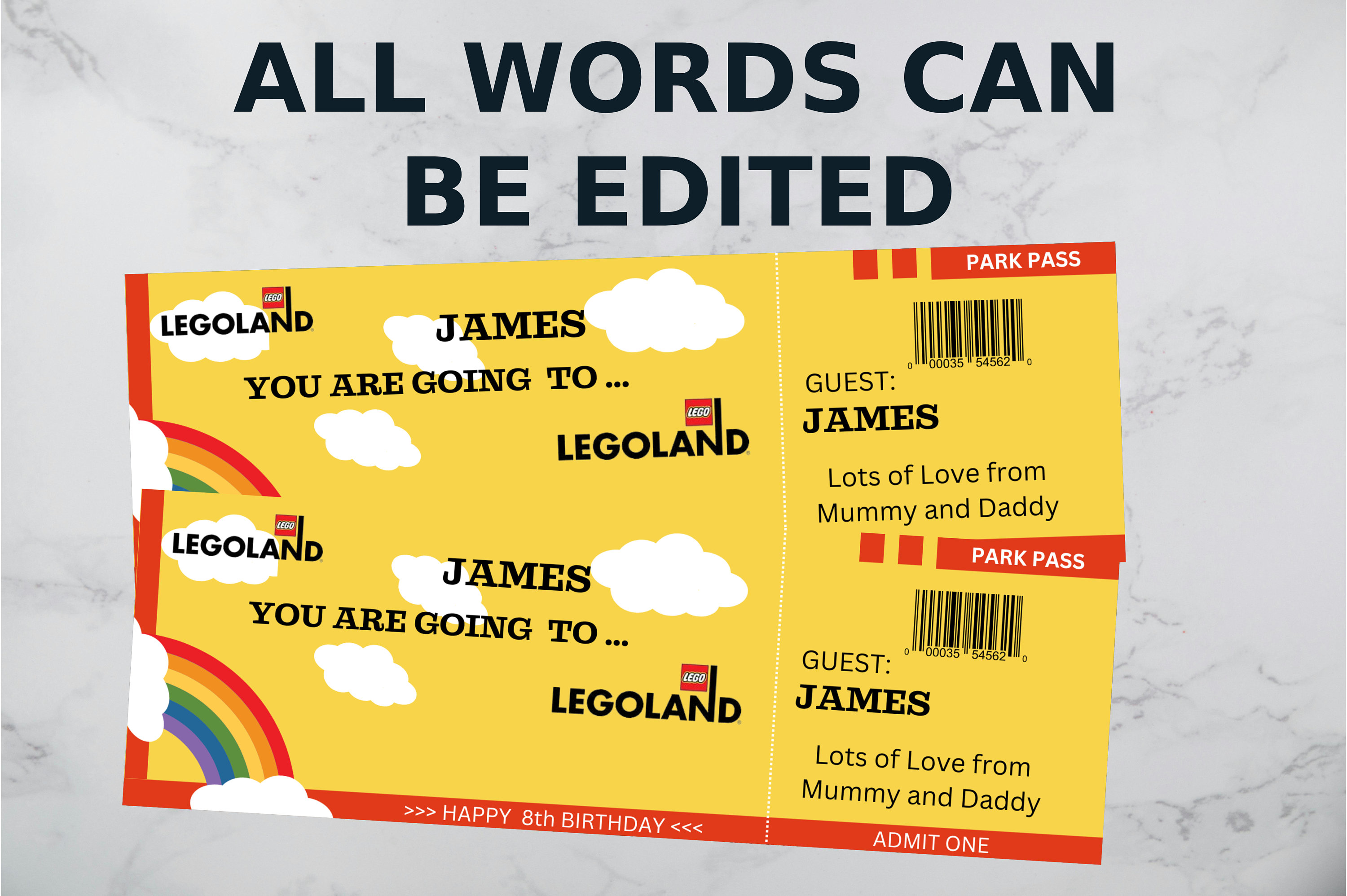 Legoland Tickets Etsy