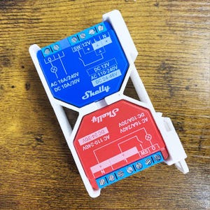 Duo DIN rail holder for 2 x Shelly Plus series and Gen3/4 (incl. i4)