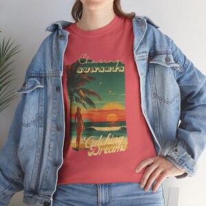 Chasing Sunsets, Catching Dreams Retro Beach Tee