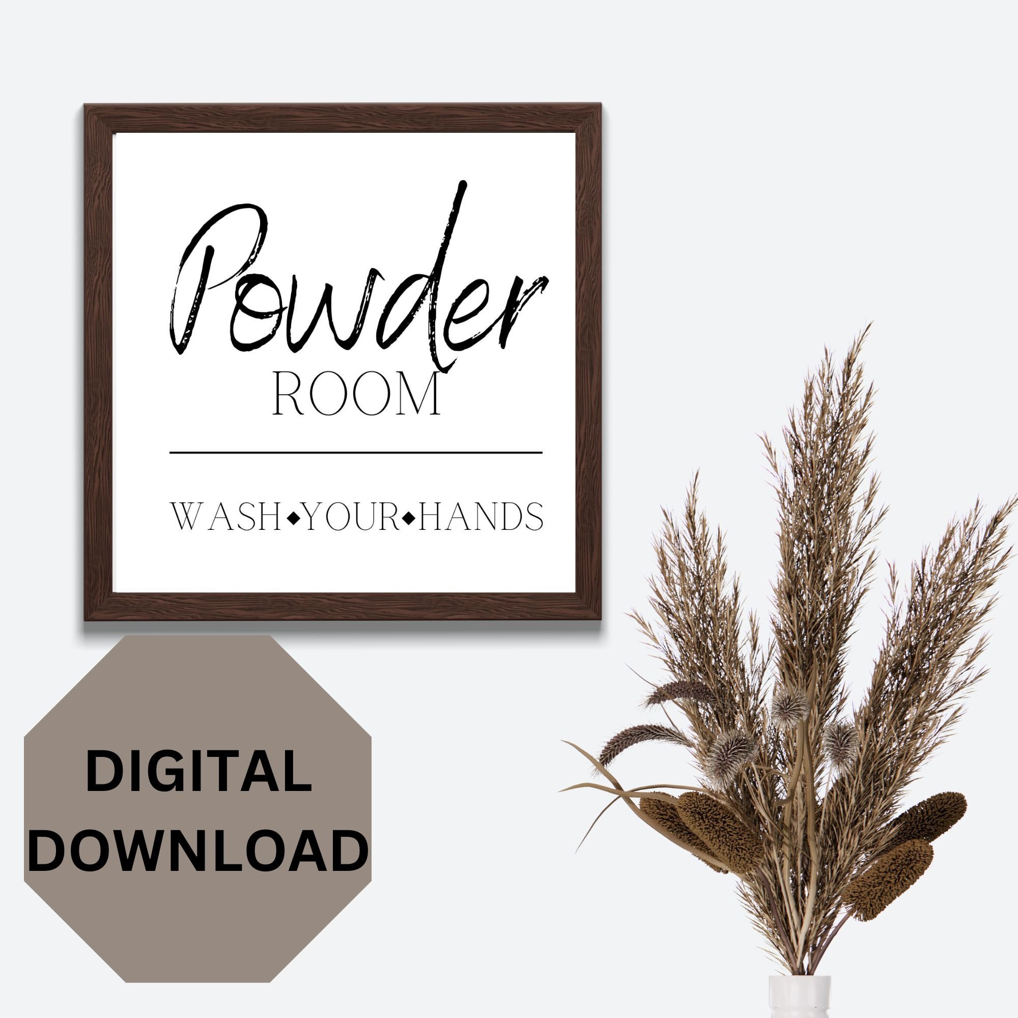 Powder Room Printable - Etsy