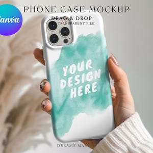 iPhone Hülle Mockup ziehen per PNG mit transparentem Hintergrund Mockup, einfach in Canva oder Photoshop zu verwenden, Handyhülle Mockup benutzerdefinierte Hülle