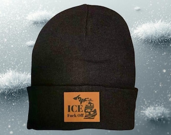 Bonnet en tricot noir anti-glace, écusson en similicuir, équipement d'activiste 12 pièces en gros