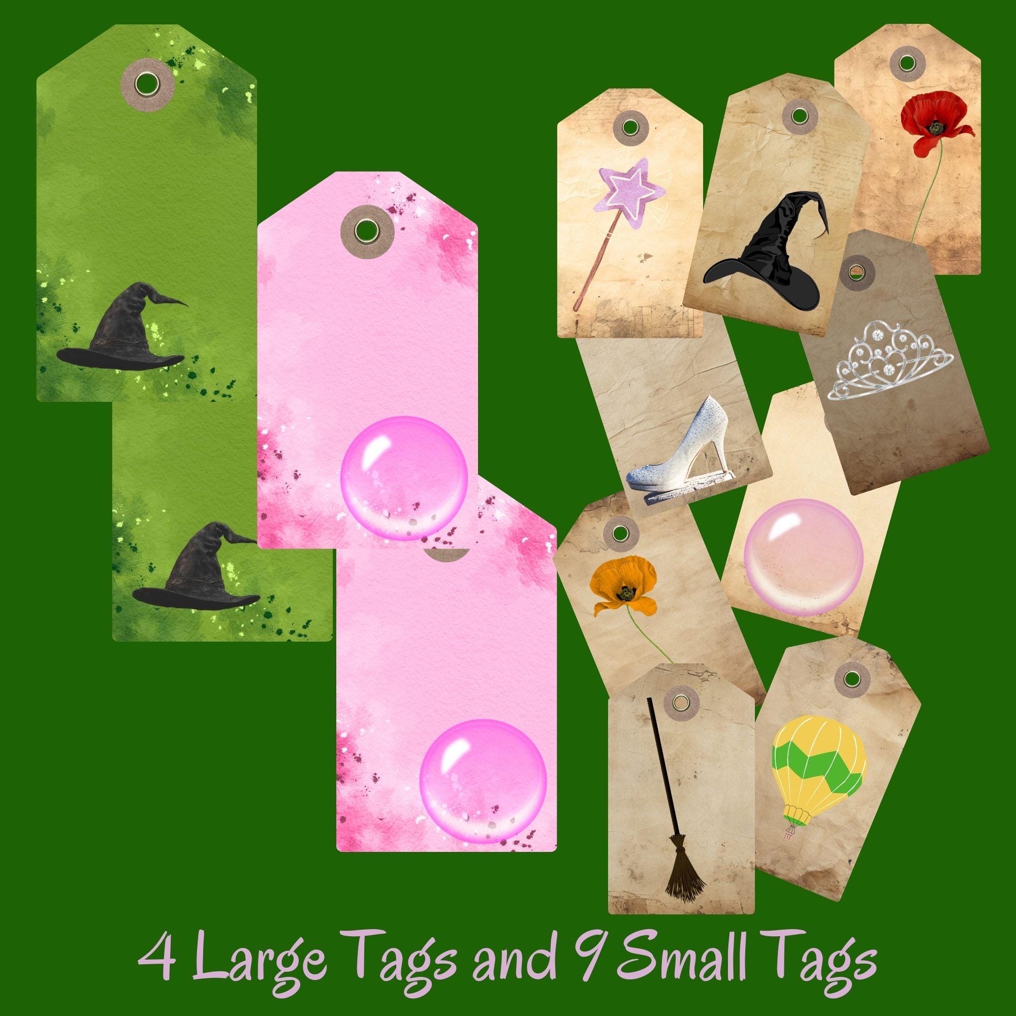 Wizard of Oz Junk Journal Mega Kit, 70+ Elements on 32 Pages