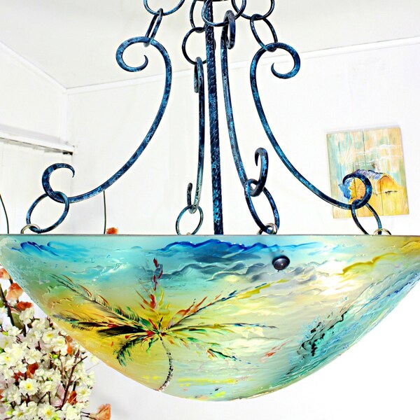 Curated visual reference: Inspiring Sea Glass Chandelier Gallery View