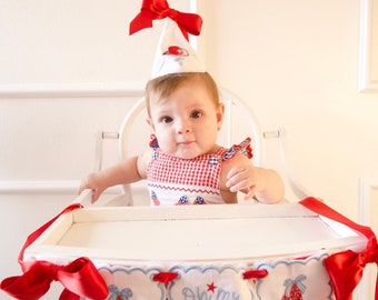 Conjunto de faixa bordada para bebê, babador e gorro, presente de aniversário personalizado