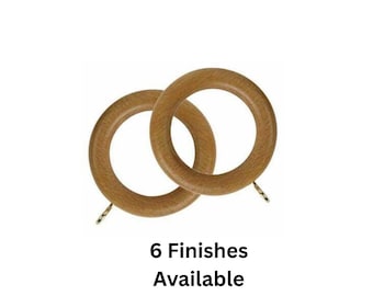Woodline Wood 28mm Curtain Pole Rings