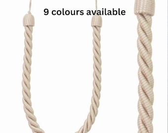 Principle Ginni Large Twisted Rope Curtain Tiebacks Embrace Cord Ties x 2