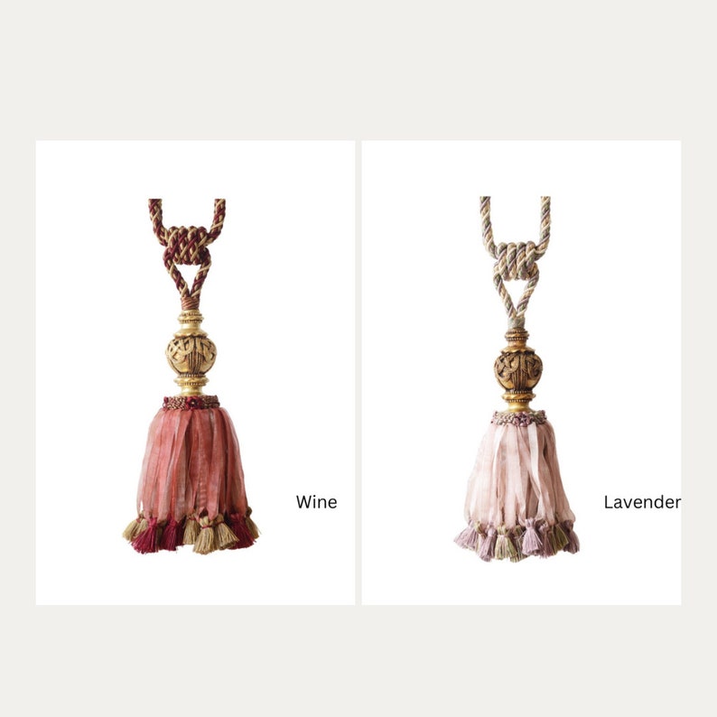 Photo inspiration: Visual Reference: Florentine Ribbon Tassel Curtain Tiebacks Embrace X 2