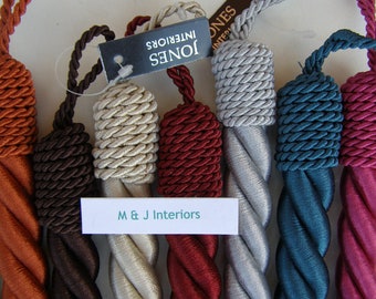 Reef Twisted Rope Curtain Tiebacks Embrace Cord Ties x 2