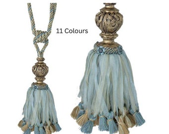 Florentine Ribbon Tassel Curtain Tiebacks, Embrace x 2