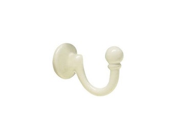 Cream Ball Tieback Hooks x 2