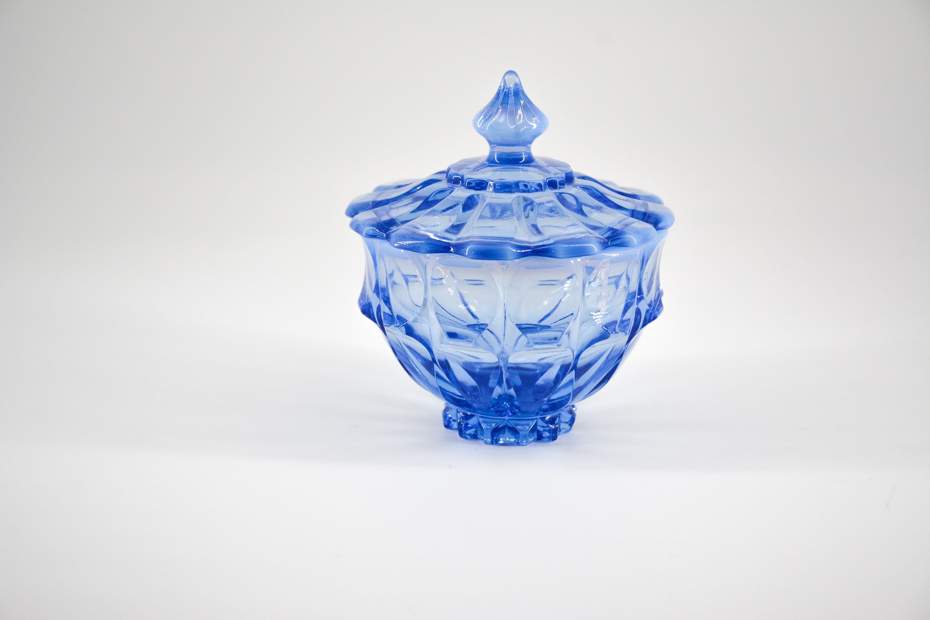 Fenton Blue Candy Dish S - Etsy