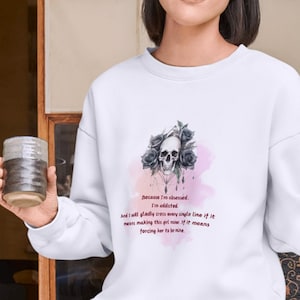 Dark Romance Skull T-Shirt Design: Hunting Adeline PNG (Digital Download)
