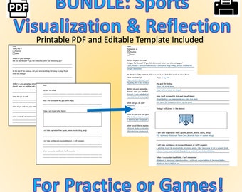 Sports Visualization and Reflection BUNDLE (Printable and Template) Boost Your Mental Game. Plan. Self-Reflect. Review. Repeat.