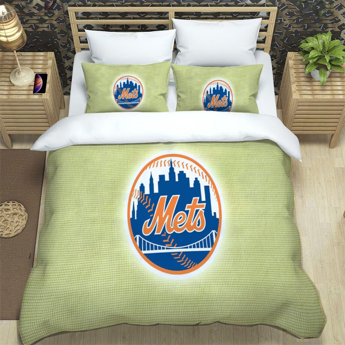 New York Mets Bedding Three-piece Set Fashionable Printed - Il 1140xN.5126802133 Tsmo